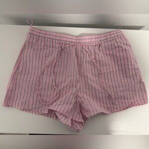 Zara Pink Striped Women's Cargo Shorts